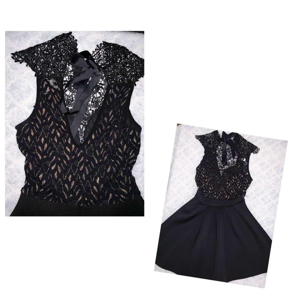 Black with gold dress